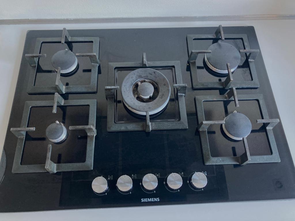 Gasfornuis met 5 bekken, Elektronische apparatuur, Kookplaten, Ophalen, Gebruikt, Inbouw, Gas