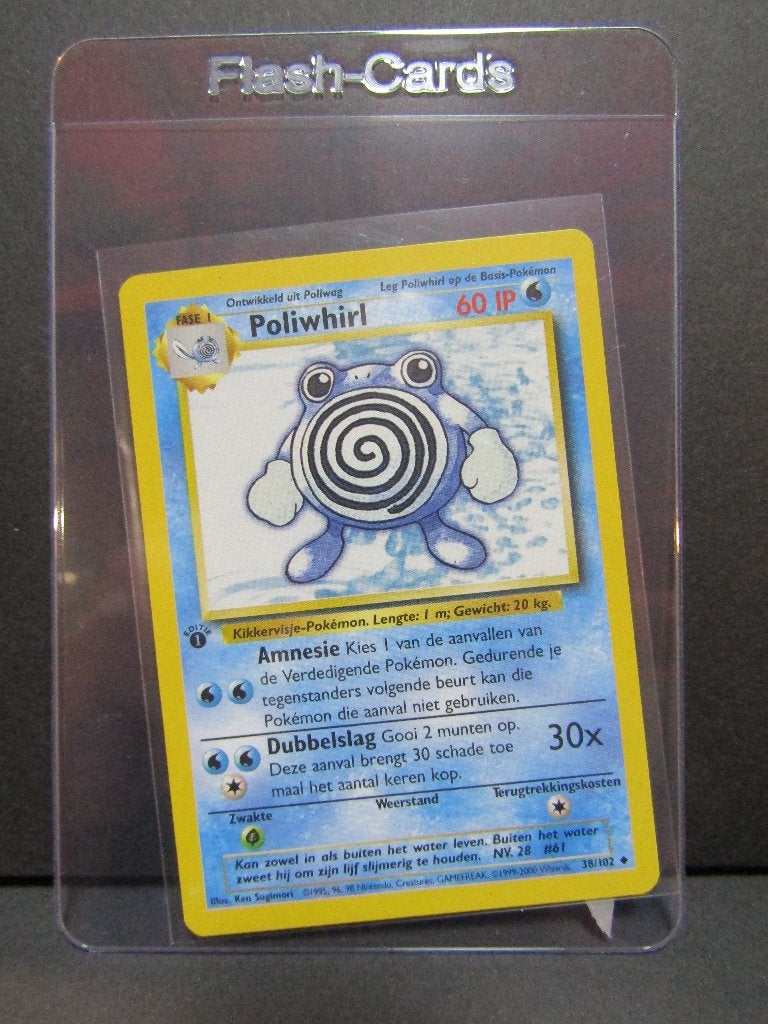Poliwhirl 38/102 1st edition, Hobby en Vrije tijd, Ophalen, Losse kaart
