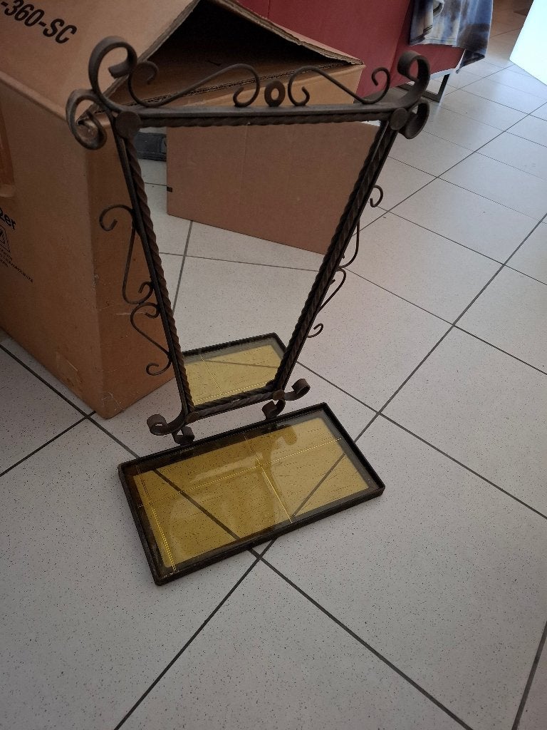 Spiegel met smeedijzer, Ophalen of Verzenden, Zo goed als nieuw, Minder dan 50 cm, Minder dan 100 cm