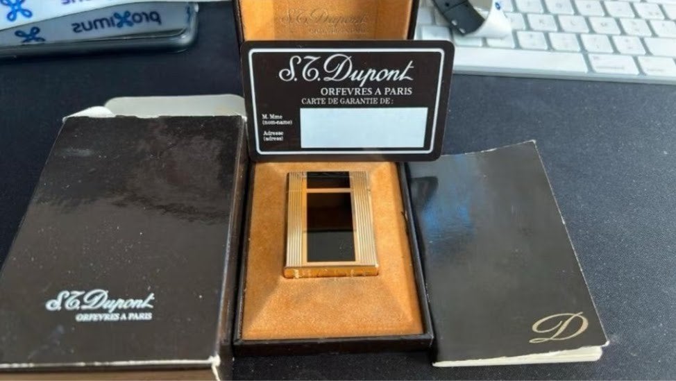S.T. Dupont Ligne Small – Laque de Chine – Goud – NIEUW, Ophalen of Verzenden, Aansteker