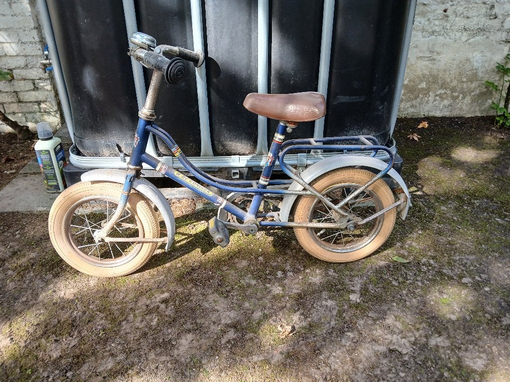 Vintage kinderfietsje (origineel 70's), 12 inch, Fietsen en Brommers, Fietsen | Kinderfietsjes, Ophalen, Gebruikt, Minder dan 16 inch