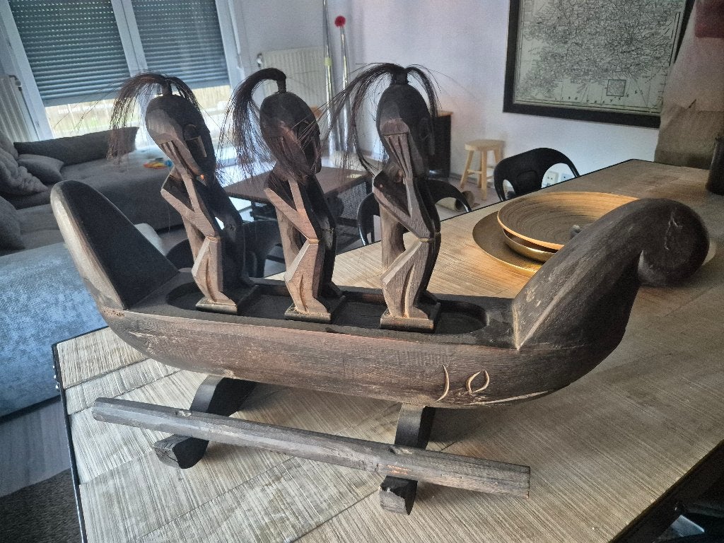 Deco en bois sculpté, Antiquités & Art, Bois, Brun, Fait main, 50 - 100 cm