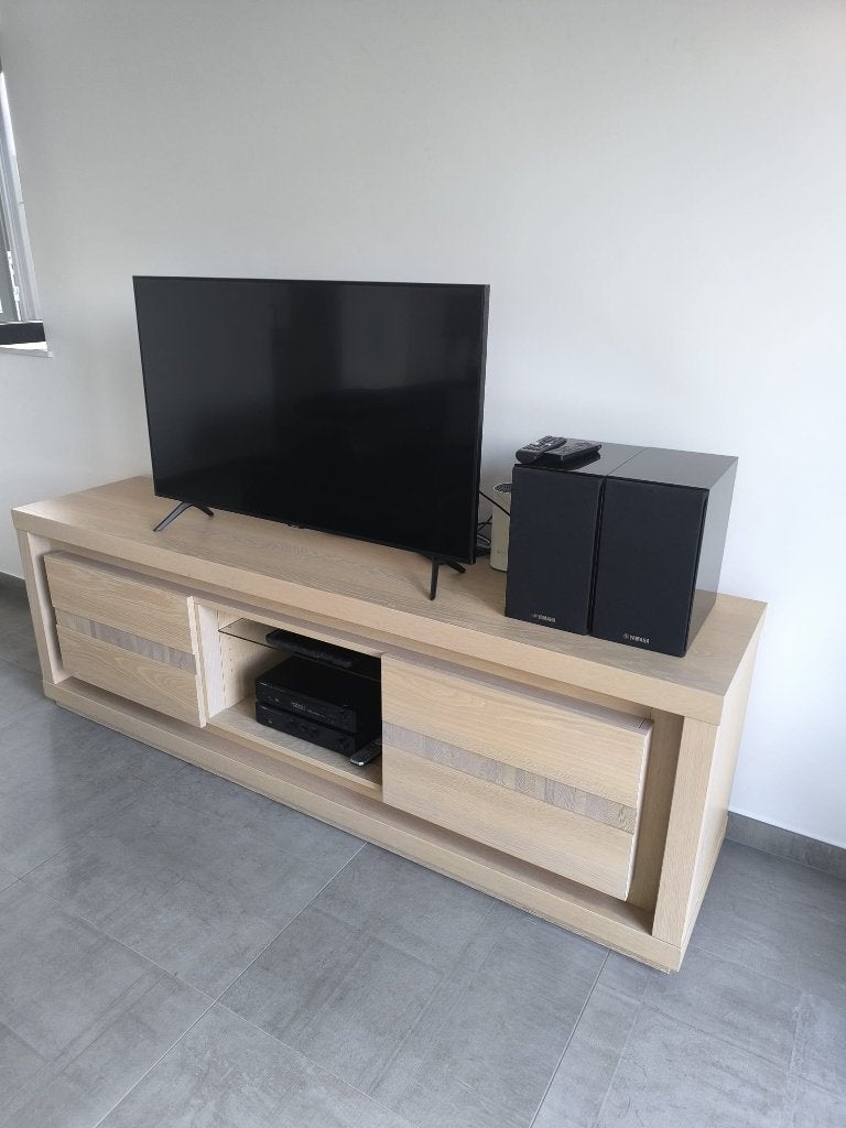 TV-kast & dressoir, Huis en Inrichting, Kasten | Dressoirs, Ophalen, 150 tot 200 cm, Eikenhout, Modern