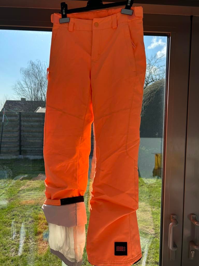 Skibroek O’neill maat 152 fluo oranje, Ophalen, Zo goed als nieuw, Maat 34 (XS) of kleiner, Broek