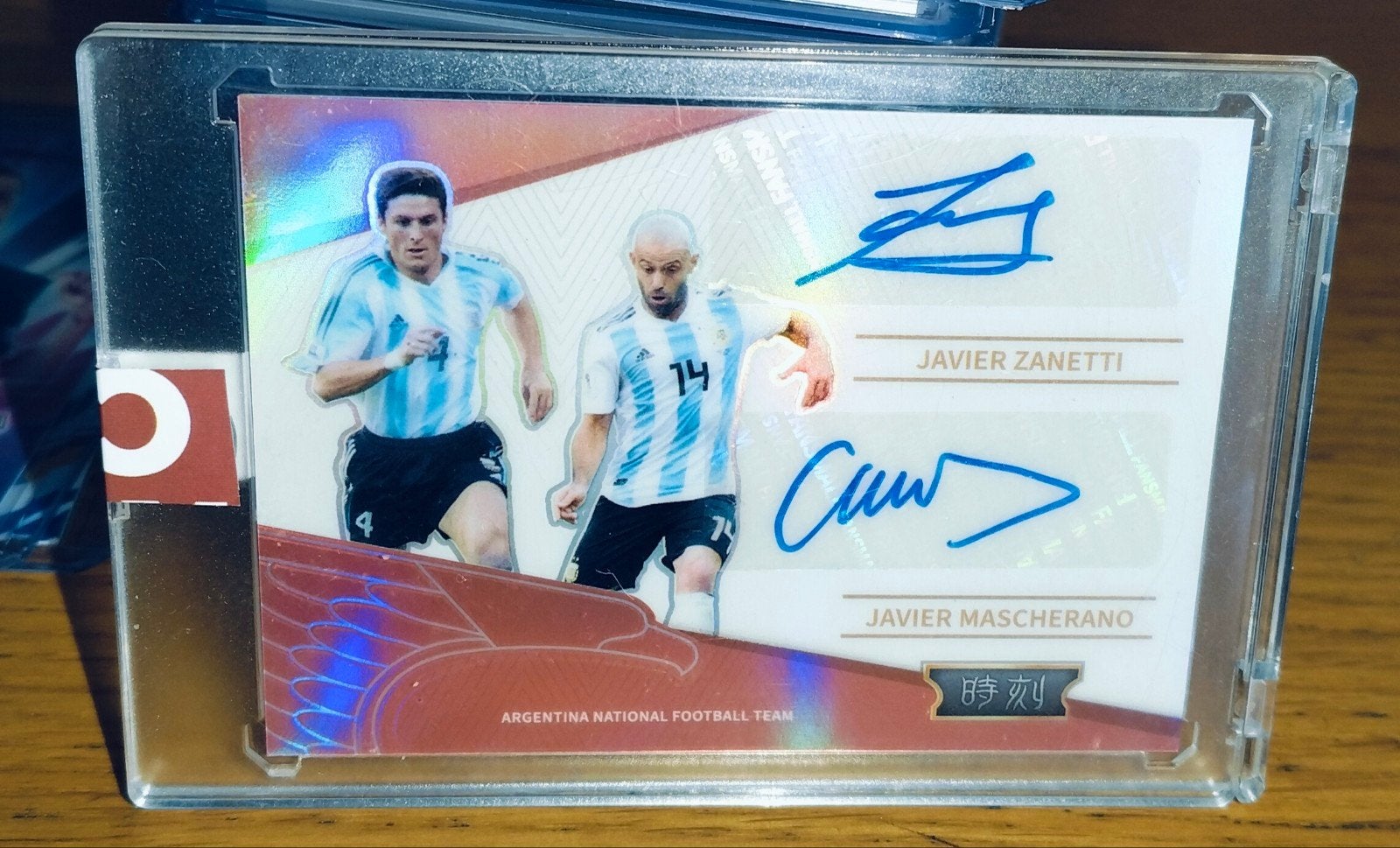 double Autograph Argentinië genummerd Zanetti en marcherano, Verzamelen, Sportartikelen en Voetbal, Ophalen of Verzenden