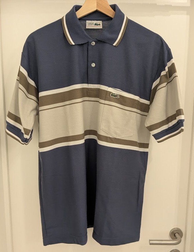 Lacoste men's striped polo, Vêtements | Hommes, Polos, Lacoste, Comme neuf, Enlèvement, Multicolore