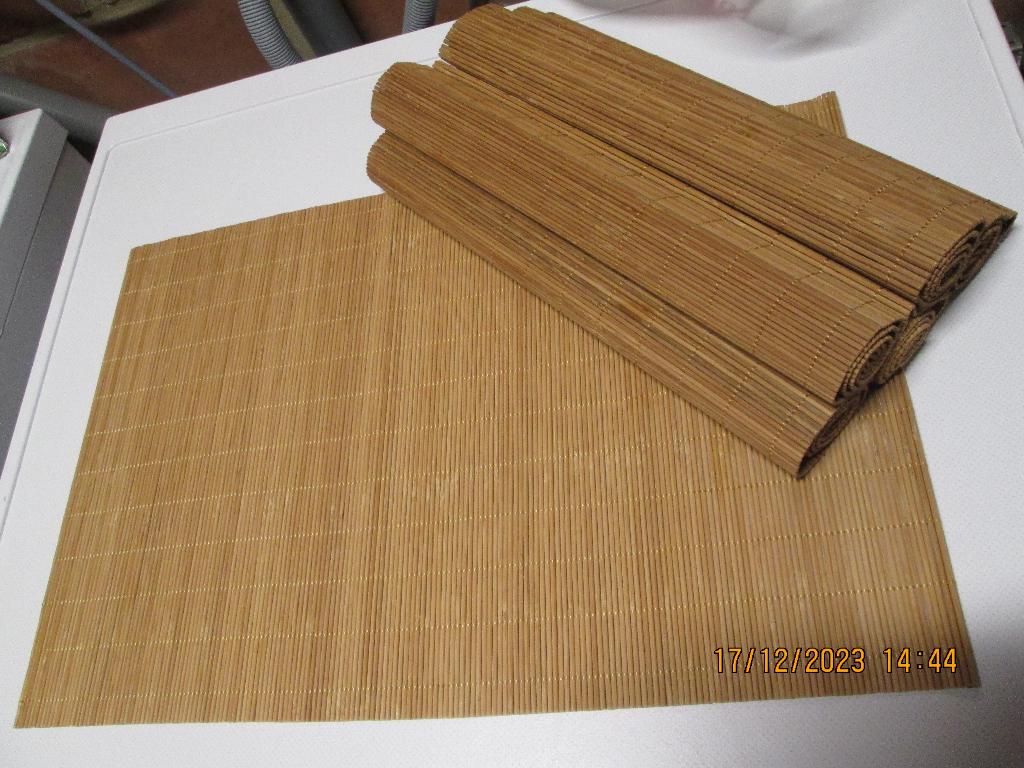 Sets de table (6) en bambou 45 X 30 cm, Huis en Inrichting, Keuken | Textiel, Ophalen, Nieuw, Bruin, Placemat