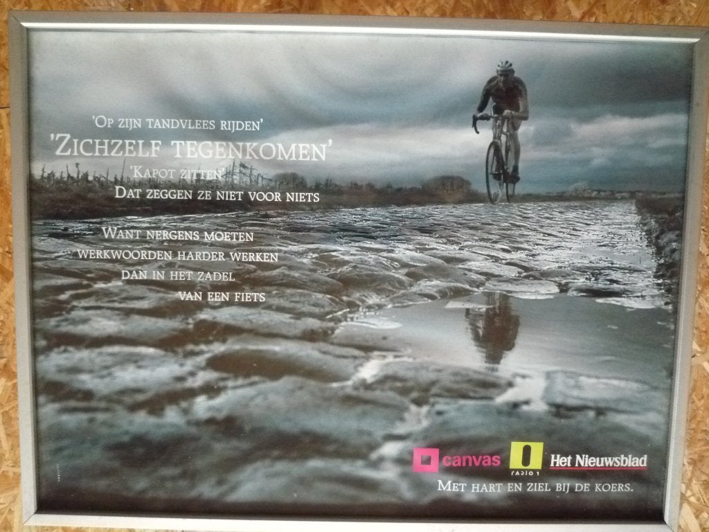 fotokader fiets gerelateerd 30 x 40 cm - wielerwijsheid, Ophalen, Zo goed als nieuw, Standaard fotolijst