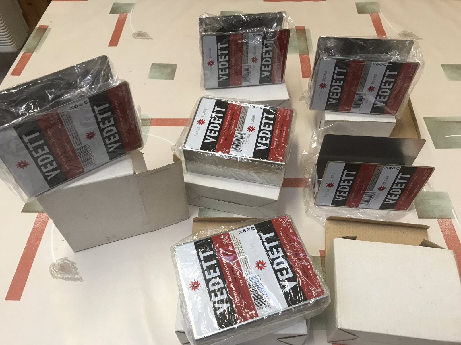 Porte-cartes à bière Vedett, 6, pour 15€, Enlèvement ou Envoi, Comme neuf, Emballage