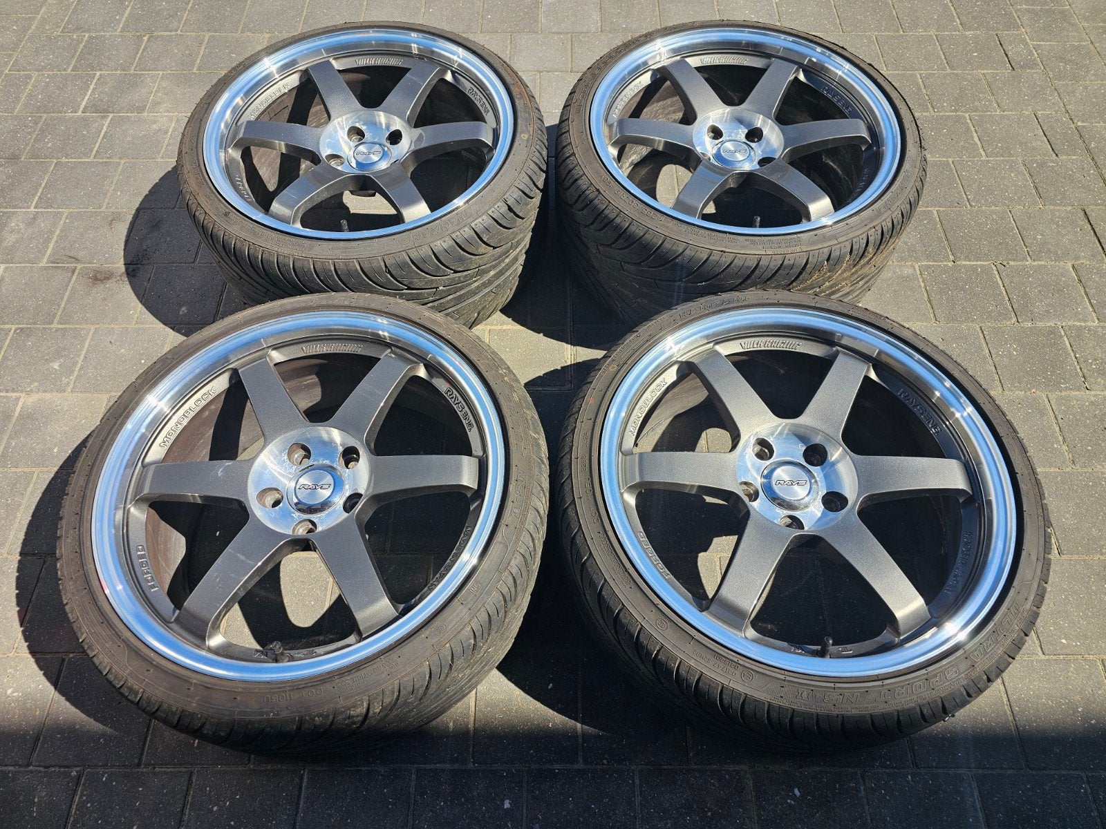 19" Forged Rays TE037 5x120 BMW 335 340 435 440 WORK, Pneus et Jantes, Pneus été, Utilisé, 19 pouces
