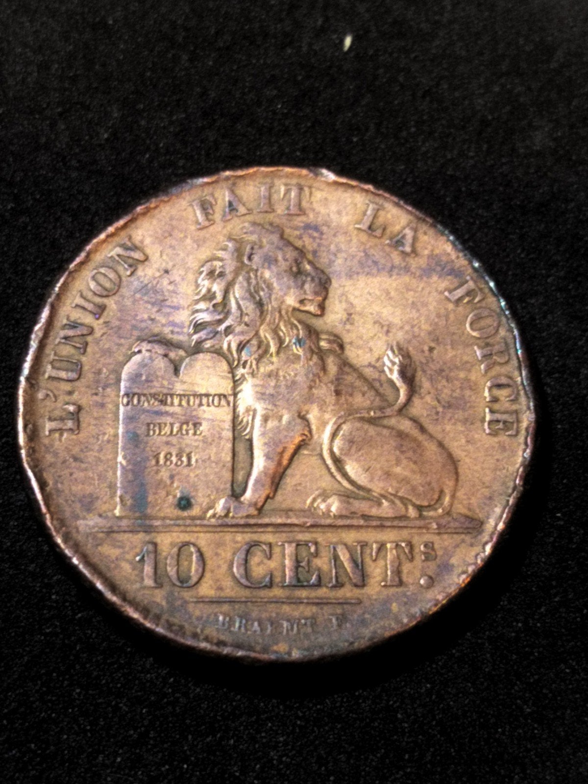 10 cent 1855 Leopold 1, Postzegels en Munten, Munten | België, Ophalen of Verzenden, Losse munt