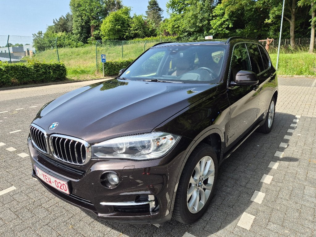 BMW X5 xDrive 25D, head-up,leder, trekhaak, zeer nette staat, Auto's, 4 cilinders, Bruin, Leder, Bruin