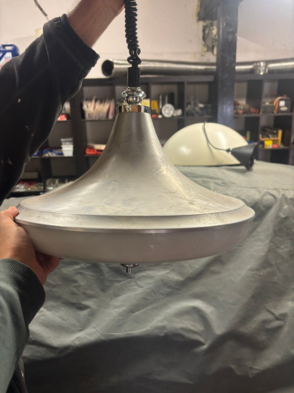 VINTAGE SPACE AGE “ ufo “ lamp, Ophalen, Gebruikt