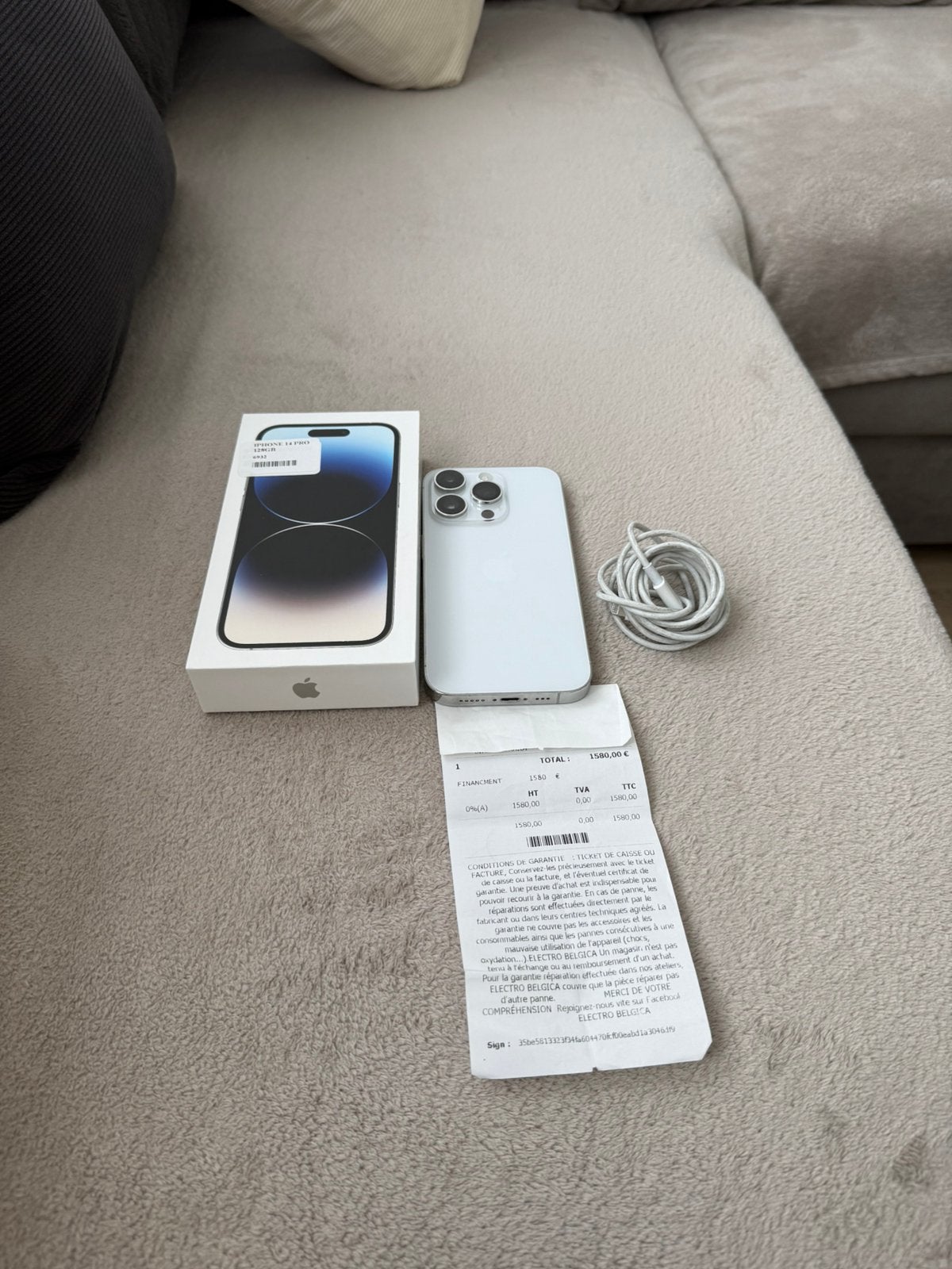 IPhone 14 pro (128gb), Télécoms, Enlèvement, Comme neuf, Blanc, IPhone 14