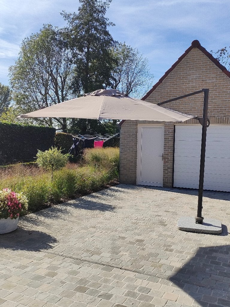 parasol, Tuin en Terras, Ophalen, Kantelbaar, 3 tot 4 meter, Zweefparasol