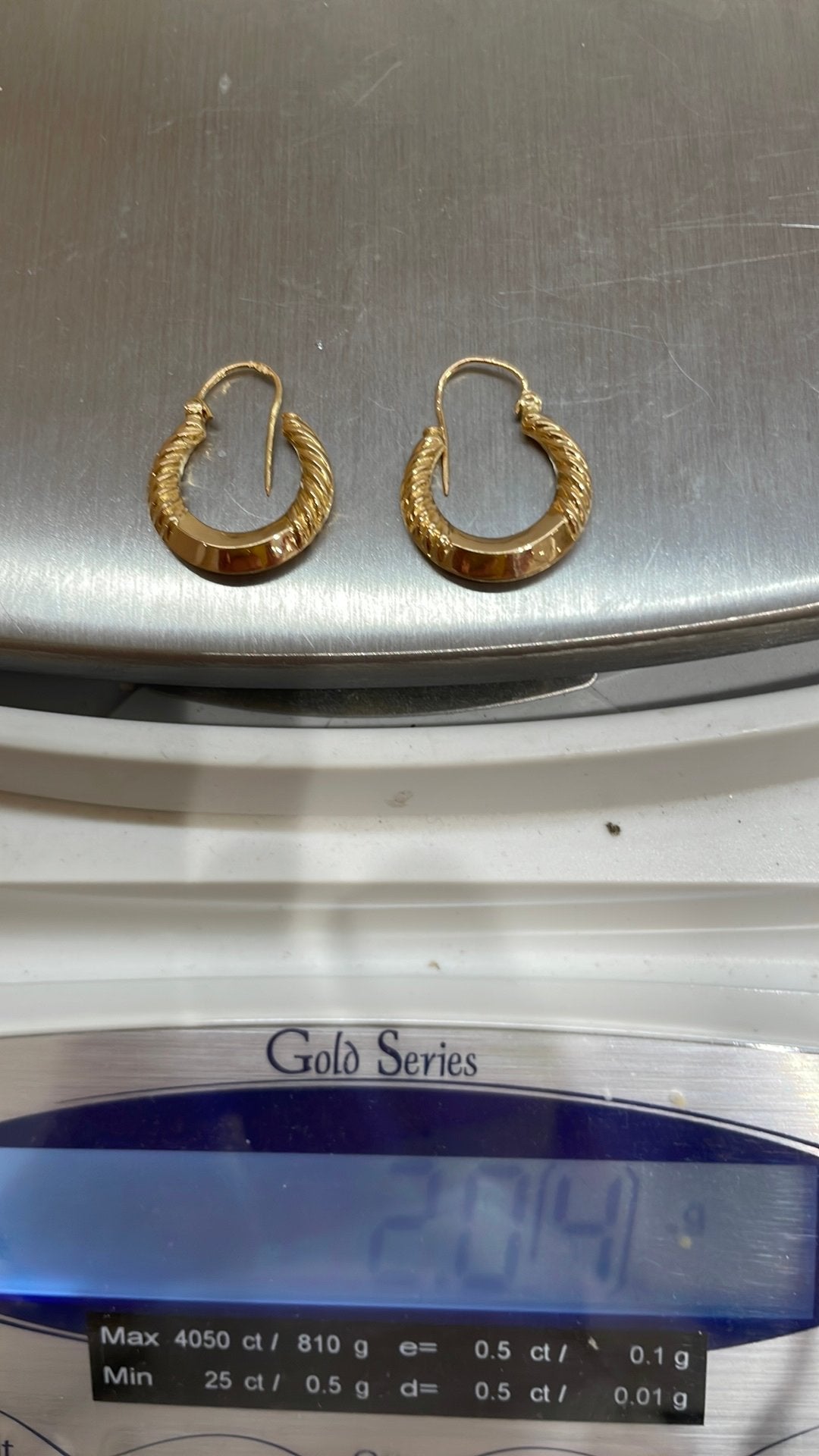 Creool goud 18 kt, Handtassen en Accessoires, Oorbellen, Hangers, Verzenden, Geel, Zo goed als nieuw