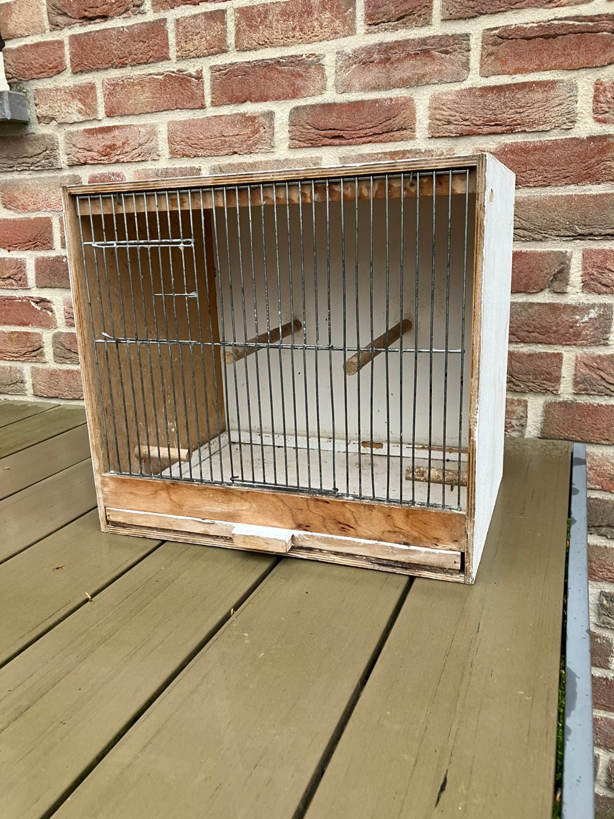 HOUTEN VOGELKOOI/VERVOERSKOOI NU 20 EURO, Dieren en Toebehoren, Ophalen, Zo goed als nieuw, Hout, Vogelkooi