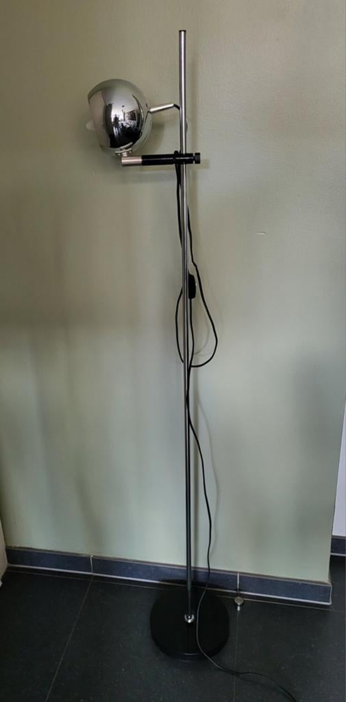 Chrome vintage Lamp Eyeball vloerlamp, Huis en Inrichting, Ophalen