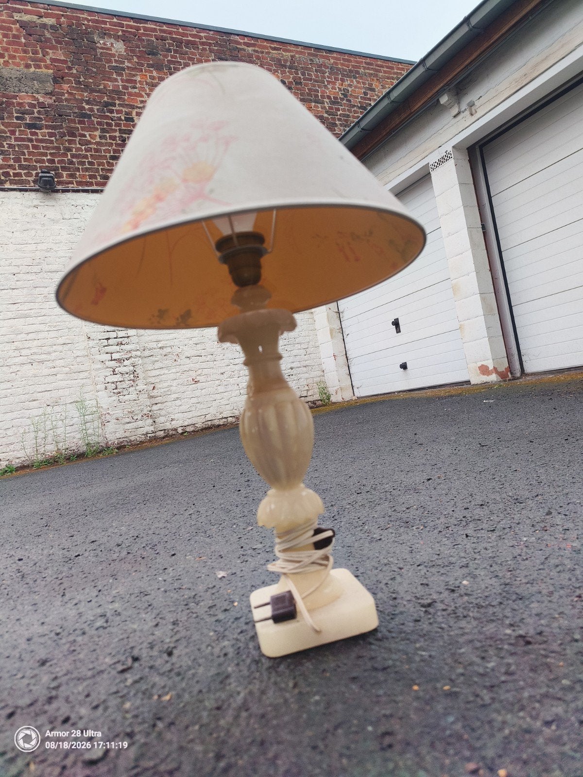 staande lamp uit marmer, Ophalen, Gebruikt, Minder dan 100 cm