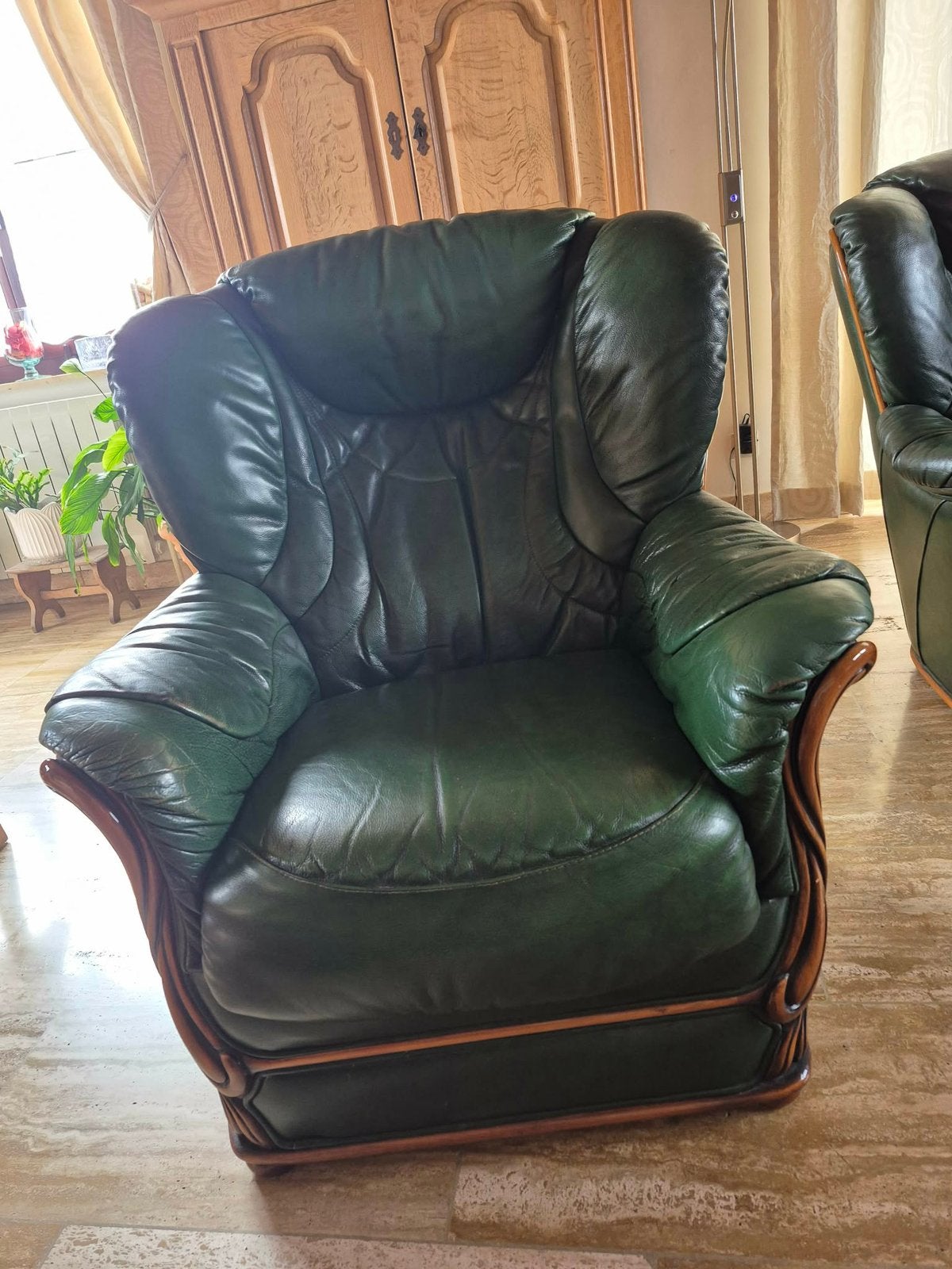 Canapé cuir de buffle pleine fleur, Maison & Meubles, Fauteuils, Enlèvement, Comme neuf, Cuir