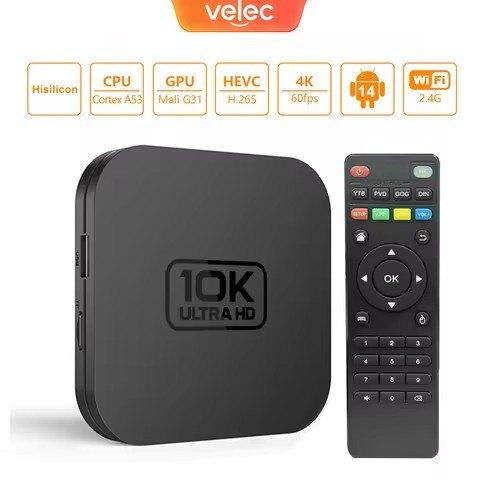 tv box velec android 14  8g+128g, Enlèvement ou Envoi, Neuf, HDMI