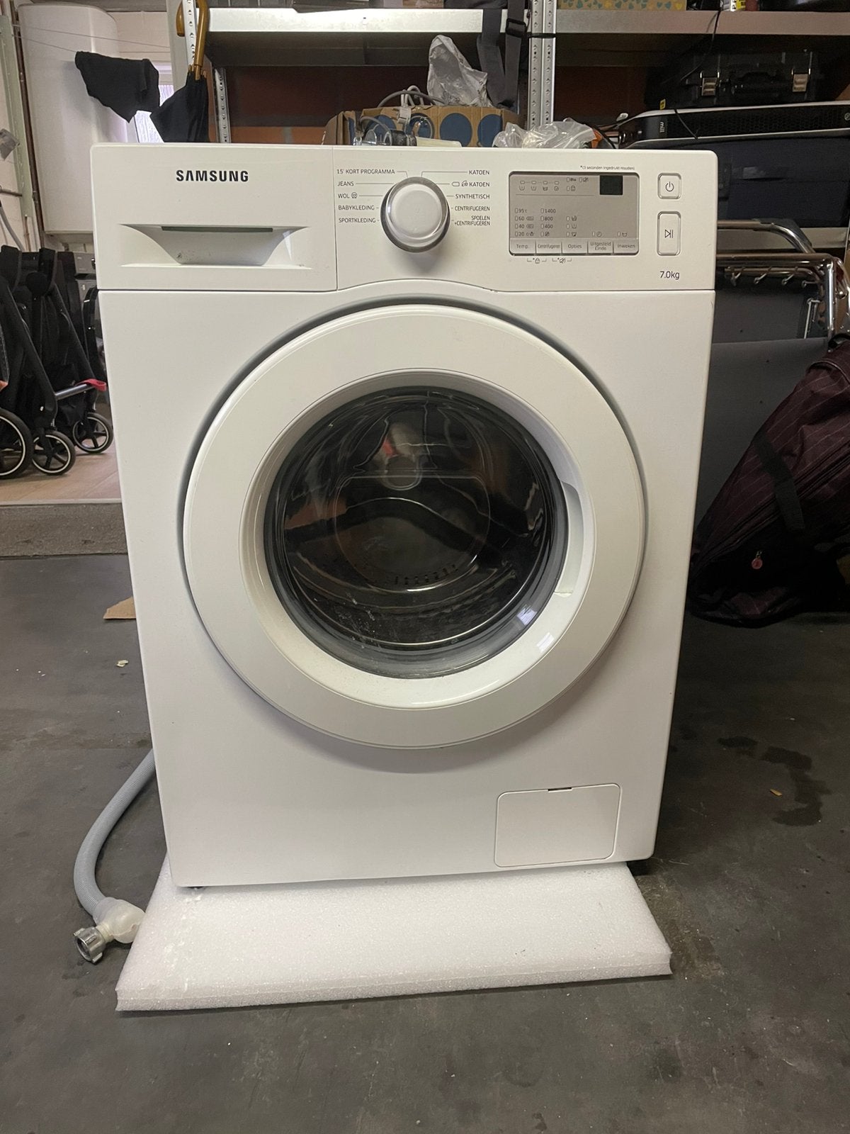 Betrouwbare Samsung Wasmachine (7 kg) – In prima staat!, Ophalen, Zo goed als nieuw, Voorlader, 85 tot 90 cm
