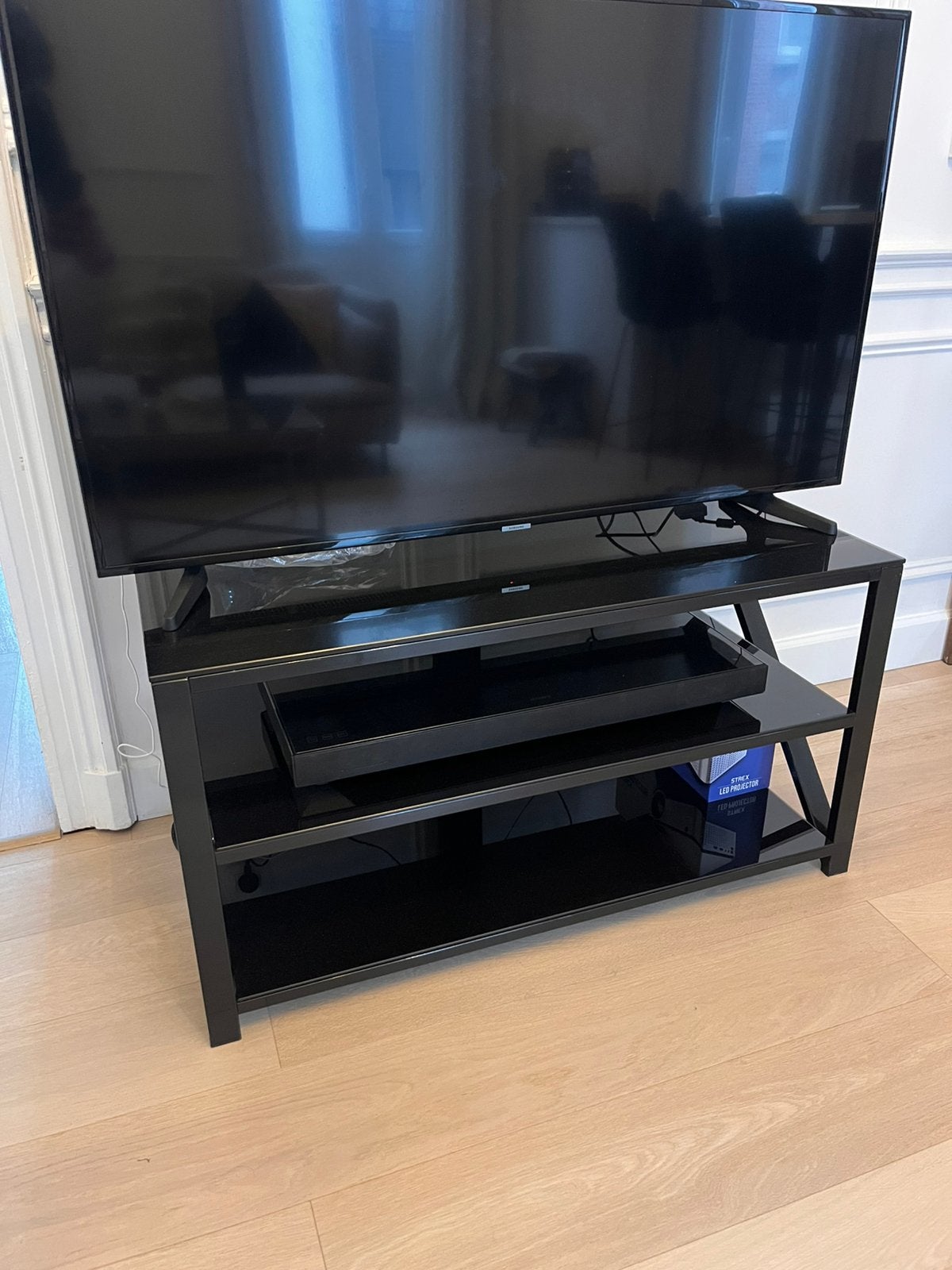 Meuble TV noir moderne (sans téléviseur), Maison & Meubles, Enlèvement