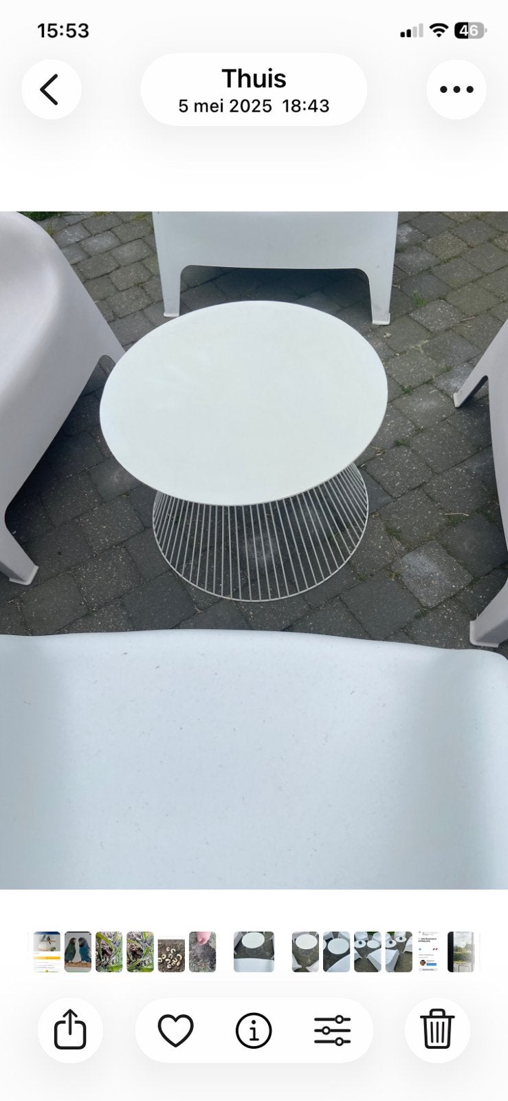 Retro terrastafel, Ophalen, Zo goed als nieuw