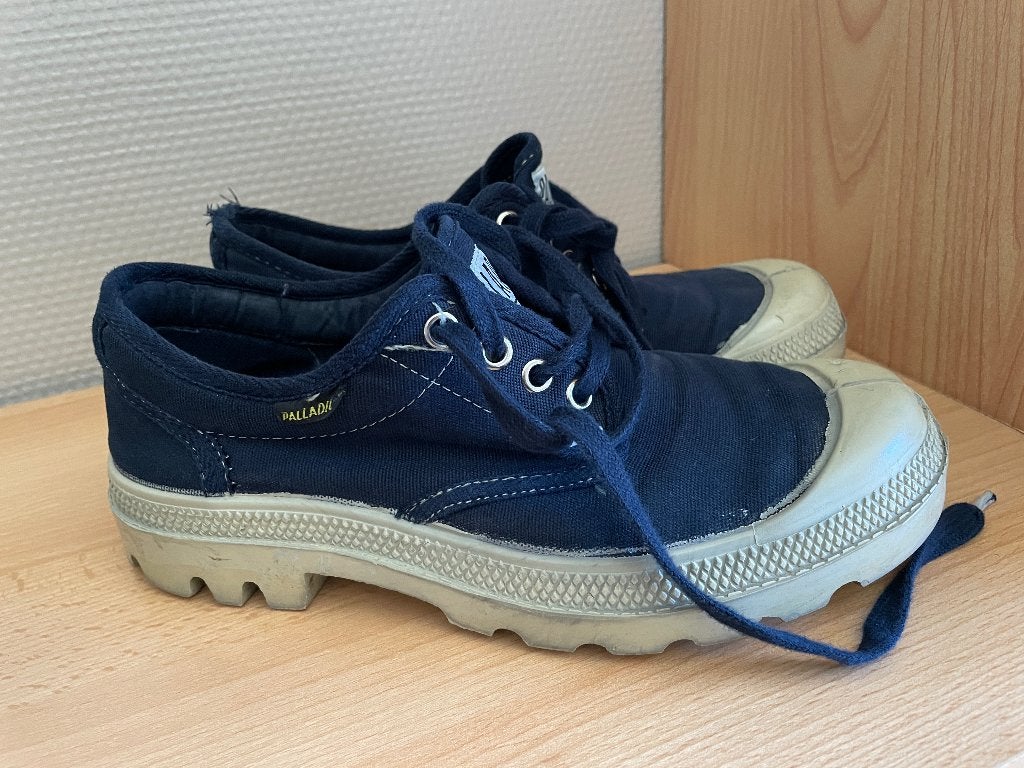 Palladium laag blauw - maat 39, Blauw, Palladium, Gedragen, Wandelschoenen