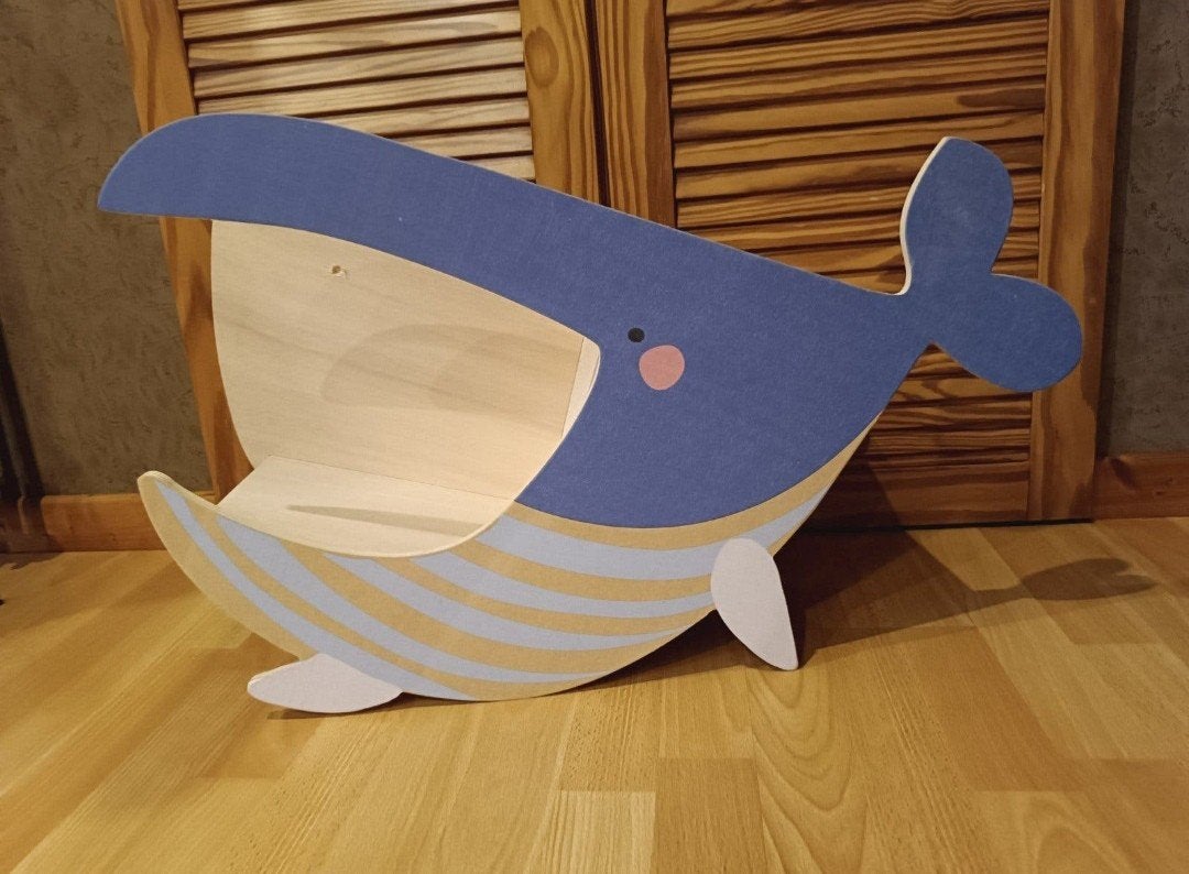 Boekenplank walvis, Ophalen
