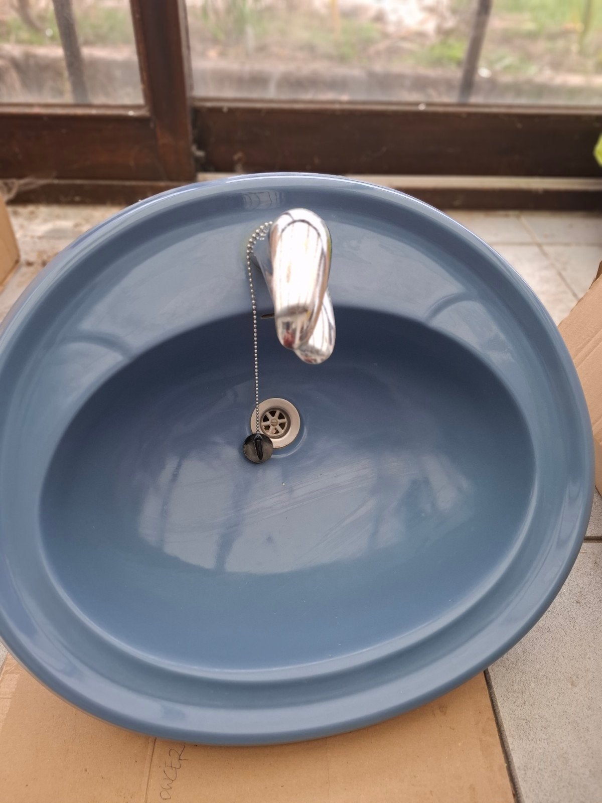 lavabo blauw, Doe-het-zelf en Bouw, Ophalen