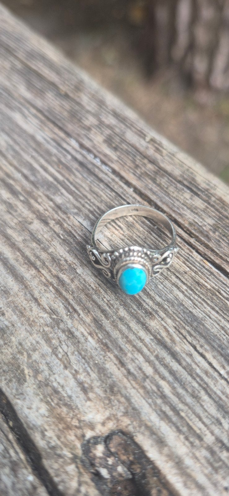 ring gem blauw zilver, Antiek en Kunst, Ophalen of Verzenden, Zilver
