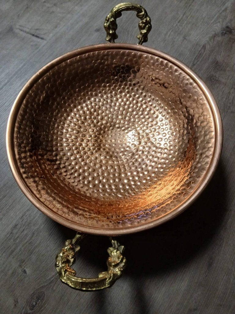 Grand plat en cuivre, Antiquités & Art, Enlèvement, Cuivre