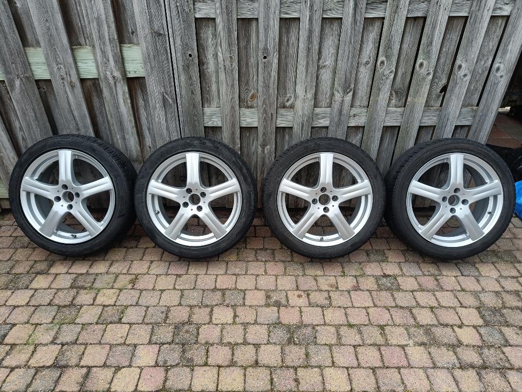 Velgen 4x100 met banden 17 inch, Auto-onderdelen, Banden en Velgen, Velg(en), Zomerbanden, 17 inch, Gebruikt, Ophalen