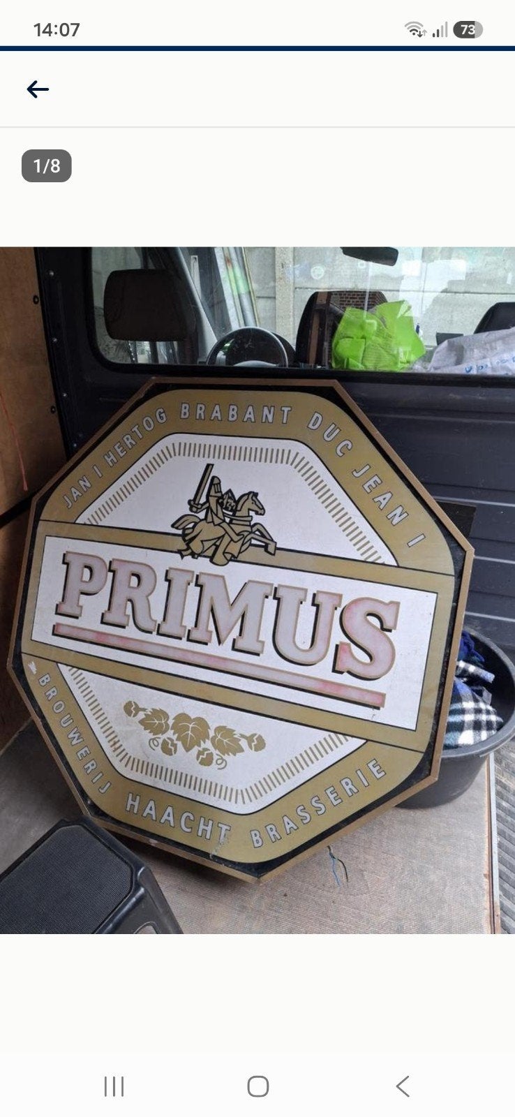 Lichtreclame  Bier primus Haacht. €25, Verzamelen, Merken en Reclamevoorwerpen, Ophalen