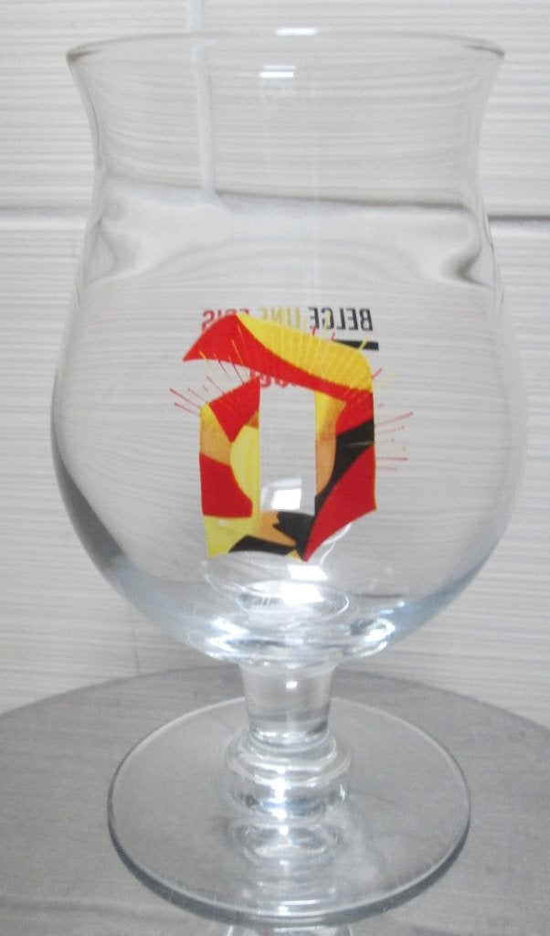 Duvel-glas 'Belge une fois''., Enlèvement ou Envoi, Utilisé, Verre ou Verres, Duvel