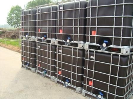 NIEUWE Zwarte ibc van 1060 op pvc pallet ( Tonnen,Vaten ), 150 liter of meer, Ophalen, Nieuw, Kunststof