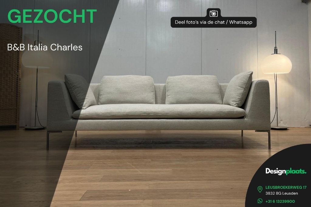 RECHERCHE: B&B Italia Charles — Achat immédiat, Enlèvement ou Envoi, Banc d'angle, Design Bankstellen B&B Italia