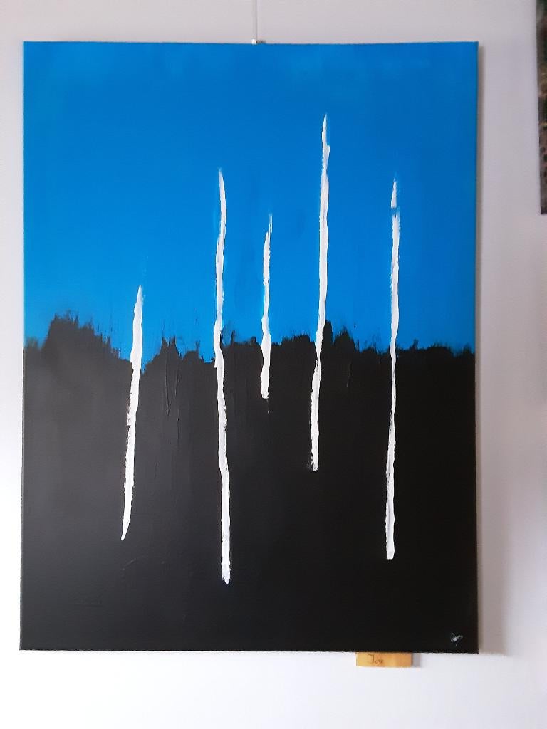 Abstract schilderij getiteld “Fire”., Ophalen