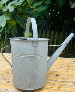 Arrosoir vintage en zinc, Jardin & Terrasse, Enlèvement ou Envoi, Utilisé, Métal