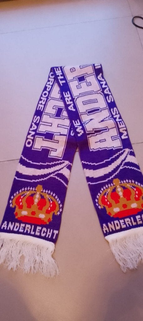 vintage voetbalsjaal RSCA Anderlecht, Verzamelen, Ophalen of Verzenden