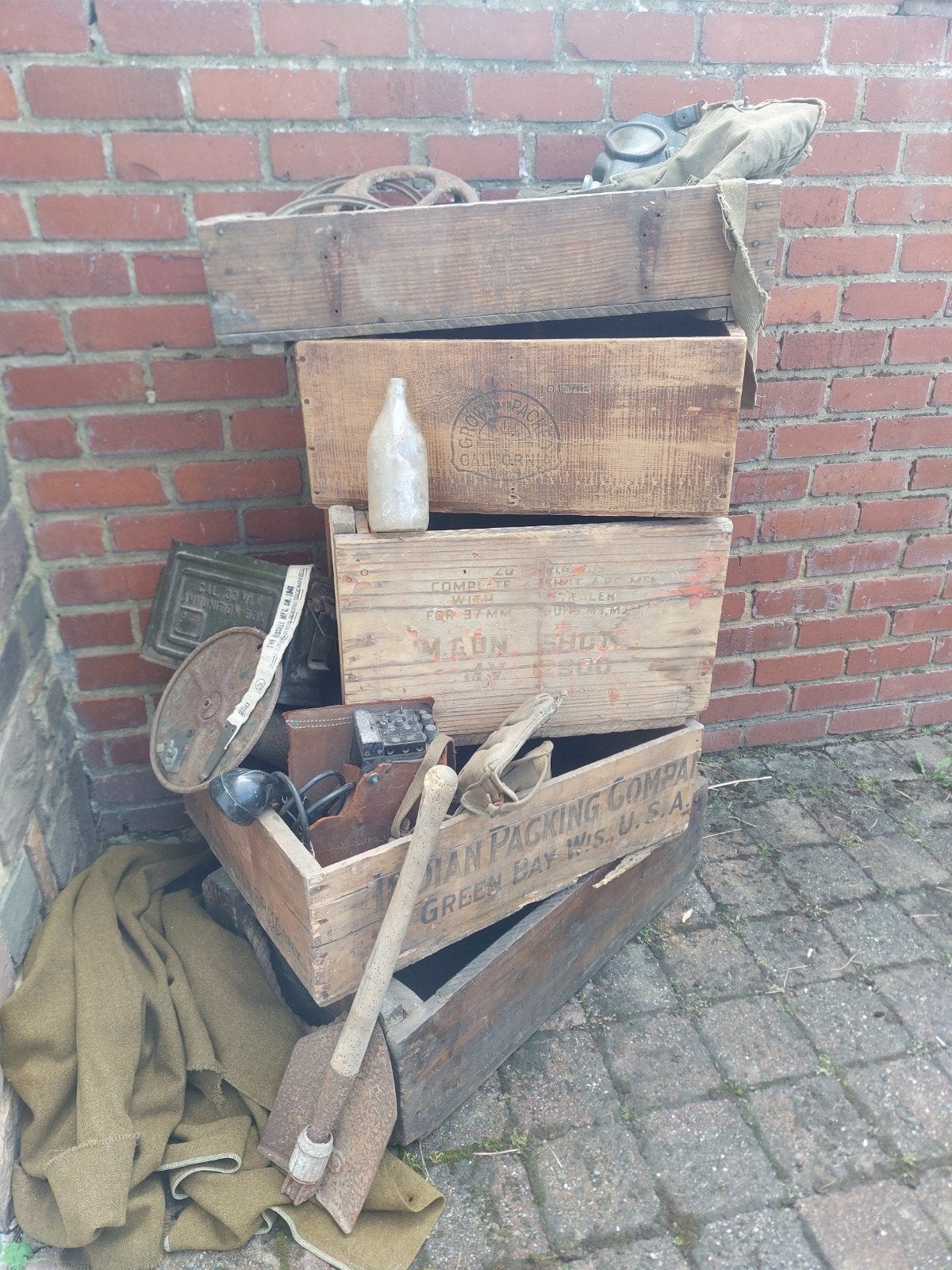 Lot US ww2 (terrain Ardennes), Ophalen, Landmacht, Kist of Geocache