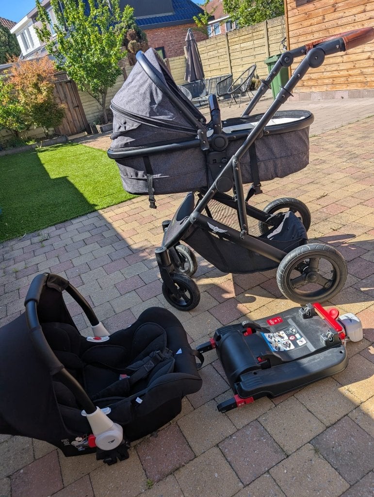 Kinderwagen + maxi cosi + isofix, Kinderen en Baby's, Kinderwagens en Combinaties, Ophalen, Zo goed als nieuw, Kinderwagen