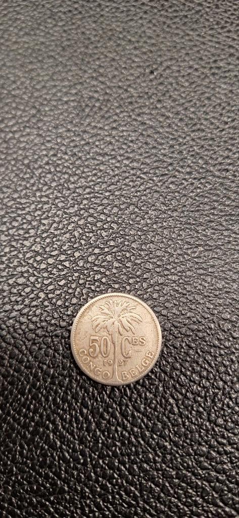 2#    Belgisch congo 50 centieme 1927 Fr., Enlèvement ou Envoi