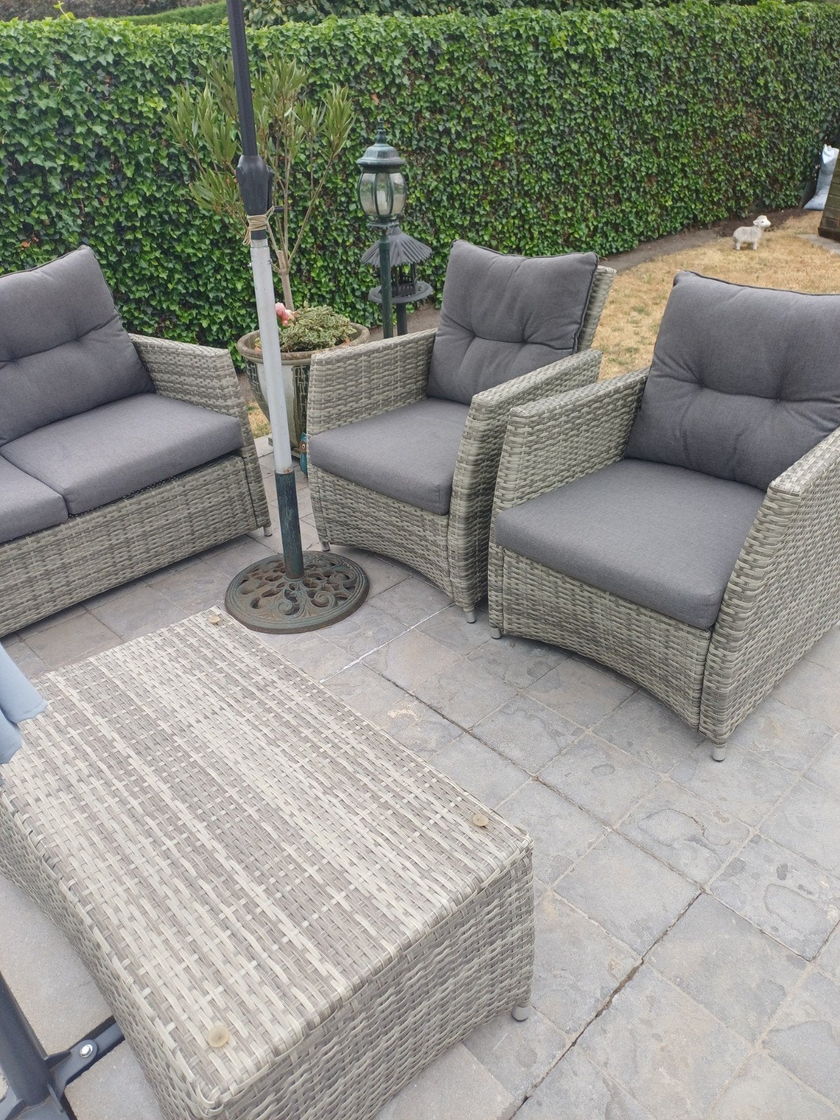 ensemble de jardin, salon, Jardin & Terrasse, Ensembles de jardin, Salons de jardin, Synthétique, Utilisé, Enlèvement
