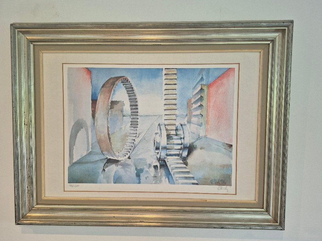 Modern schilderij R Neelen genummerd, Ophalen