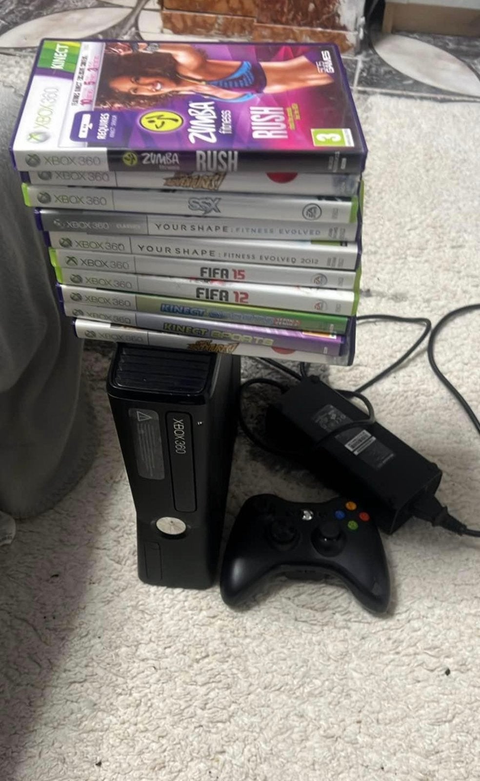 Xbox 360 met games, Enlèvement, Comme neuf, Avec jeux