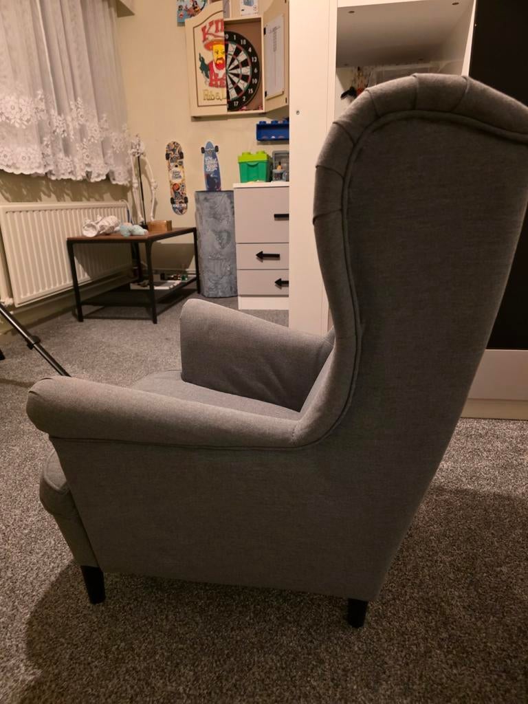 IKEA 2X ikea zetels STRANDMON Kinderfauteuil - Vissle grijs, Huis en Inrichting, Ophalen