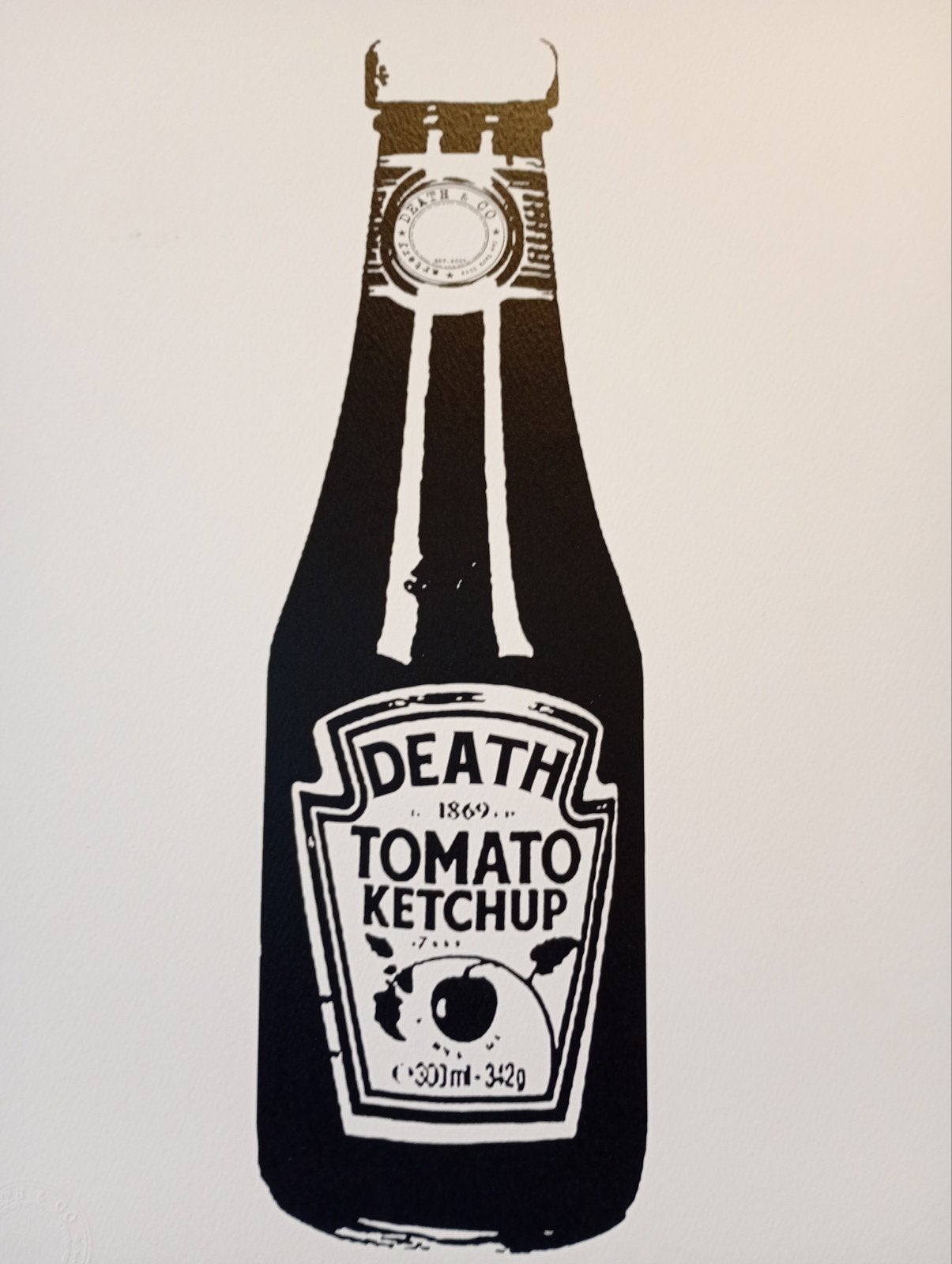Death NYC Tomato ketchup, Gesigneerd, Ophalen of Verzenden, Zeefdruk