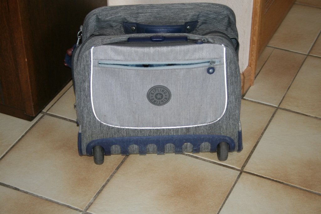 Kipling trolley 2 roues + singe en très bon état, Enlèvement ou Envoi, Utilisé